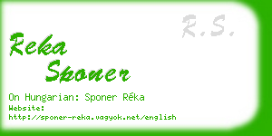 reka sponer business card